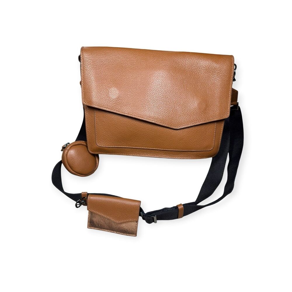 Botkier Leather Cobble Hill Hobo Bag Flap Hobo Camel Tan Crossbody‎ Bag